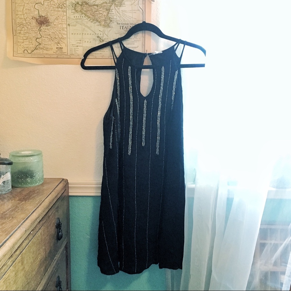 Classic beaded little black dress